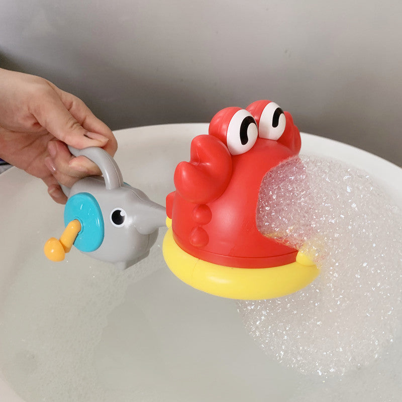 Bubble Machine Baby Bath Toy Pool Foam Making Machine Bathroom Bubble Blowing Bathtub Maker Blower Kids Play Water Games Toy Set Magenta Charlie