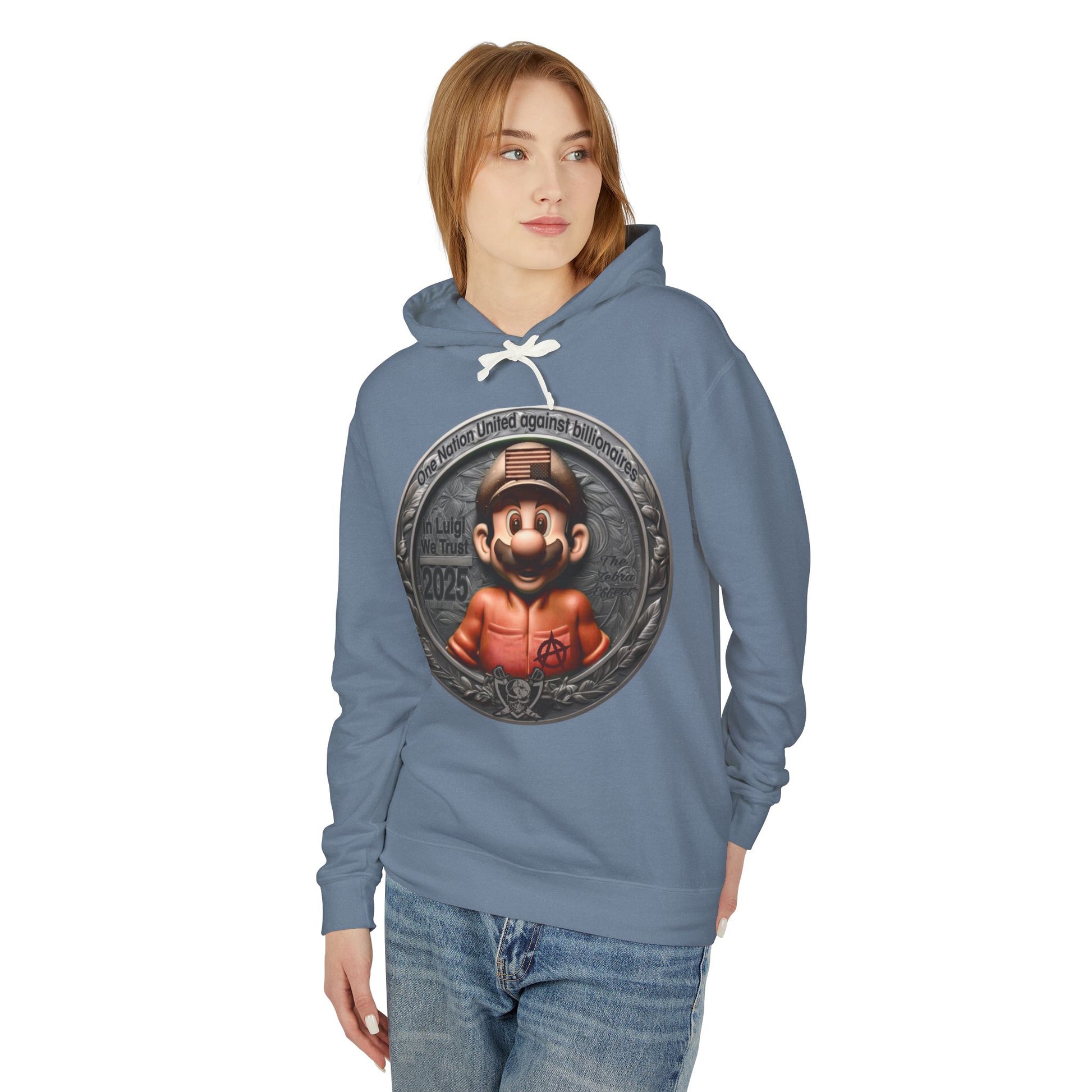 LuigiCoin Unisex Lightweight Hooded Sweatshirt Printify