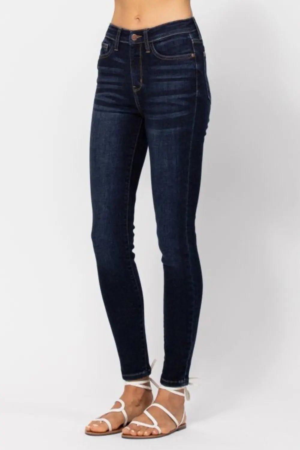 Judy Blue Full Size High Waist Handsand Skinny Jeans Trendsi