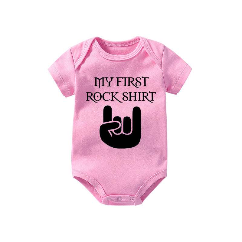 Finger letter romper Magenta Charlie