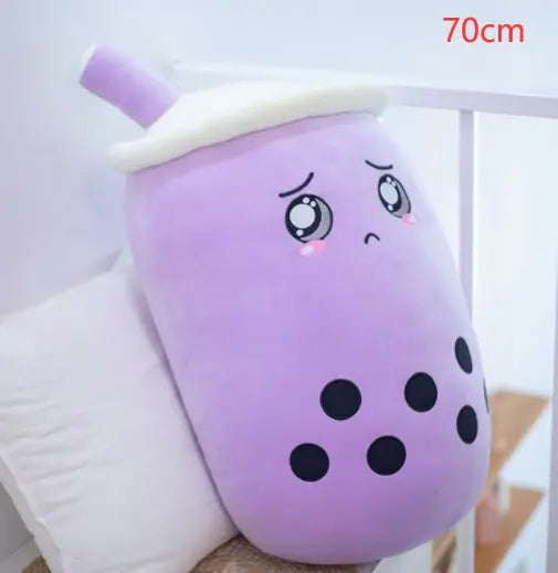 Cute Fruit Drink Plush Stuffed Soft Strawberry Milk Tea Plush Boba Tea Cup Toy Bubble Tea Pillow Cushion Kids Gift Magenta Charlie