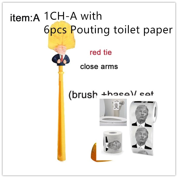 Funny Donald Trump Toilet Brush Magenta Charlie