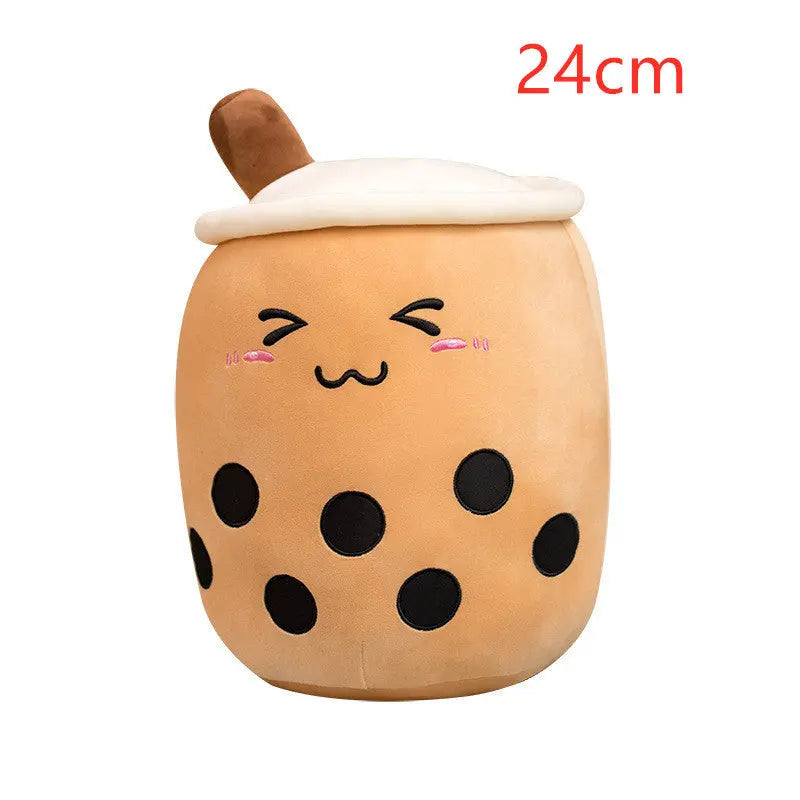 Cute Fruit Drink Plush Stuffed Soft Strawberry Milk Tea Plush Boba Tea Cup Toy Bubble Tea Pillow Cushion Kids Gift Magenta Charlie