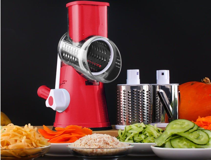 Vegetable Cutter Round Mandoline Slicer Potato Julienne Carrot Grater Cheese Magenta Charlie