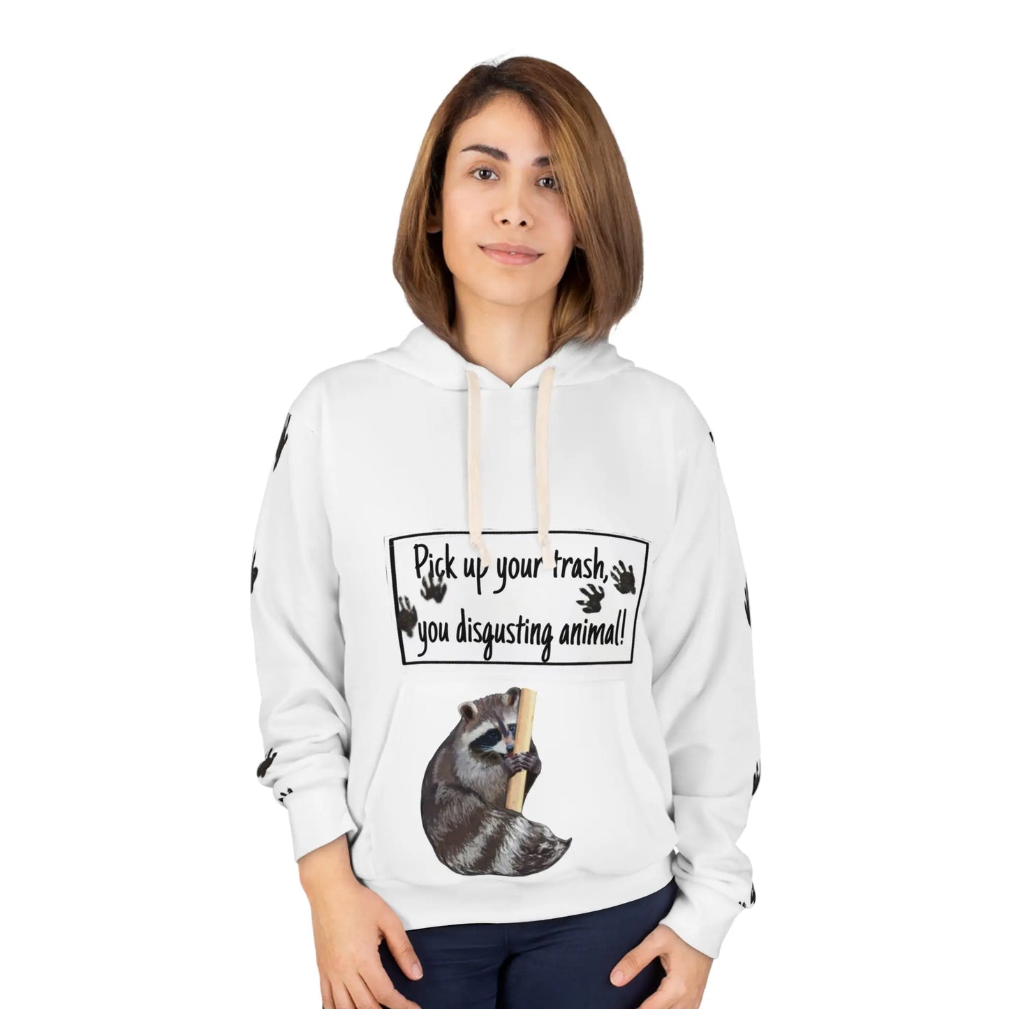 Unisex Trash Panda, pick Up Your Trash Pullover Hoodie (AOP) Printify