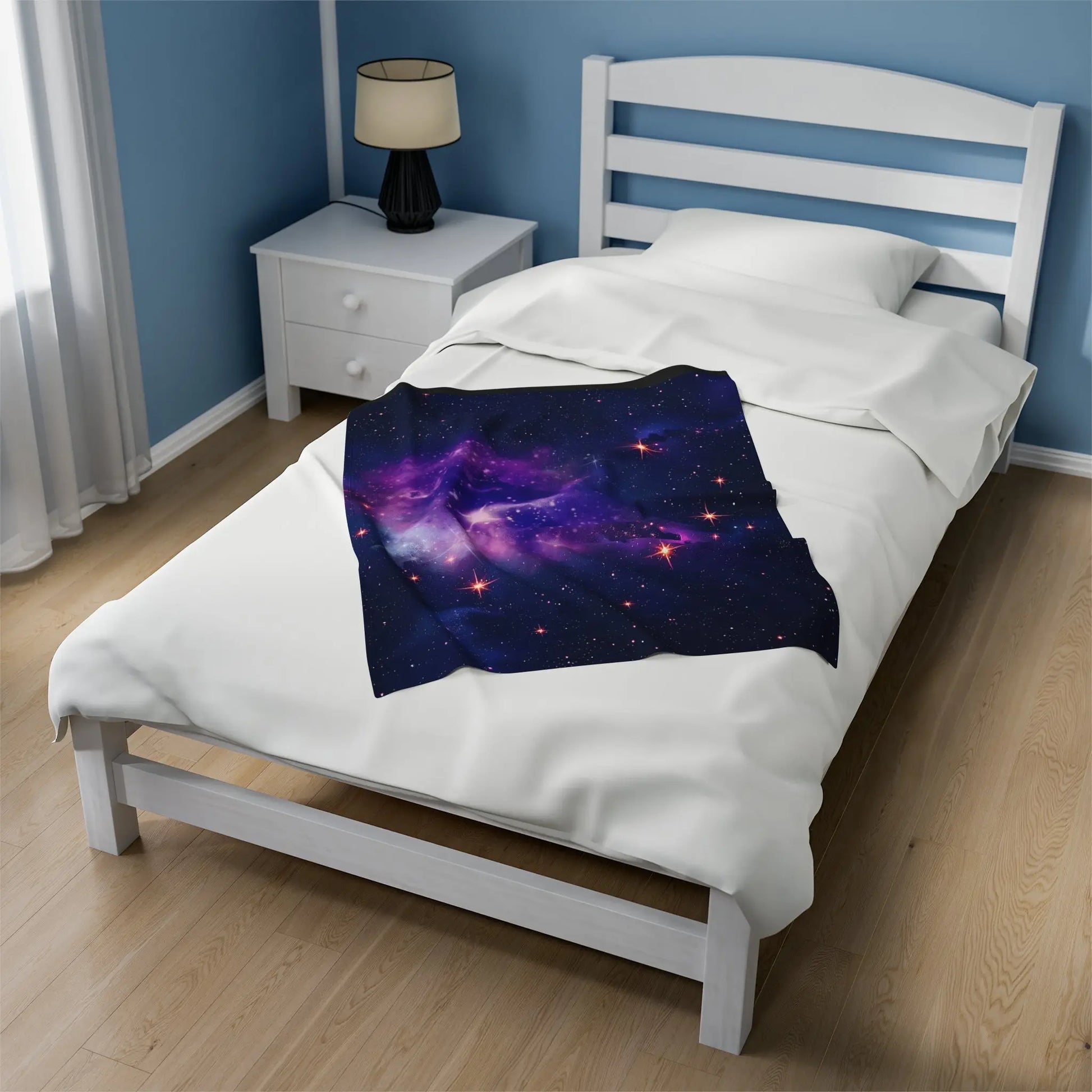 Plush Blanket - Purple Galaxy Design Printify