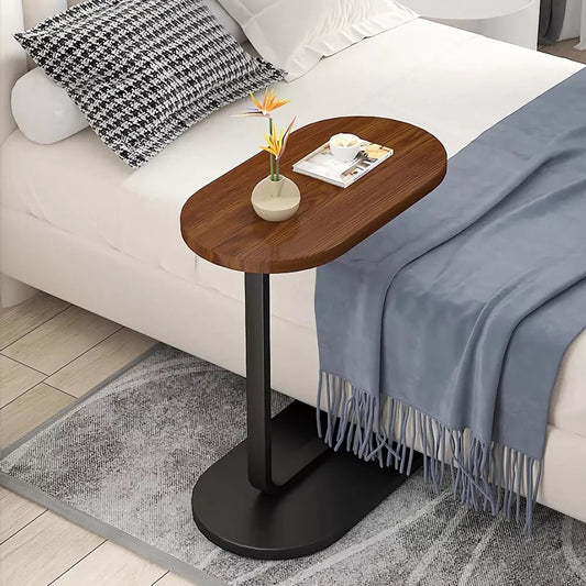 Small C-shaped Table End Table For Sofa Side Table Nightstand For Bedroom Modern Magenta Charlie