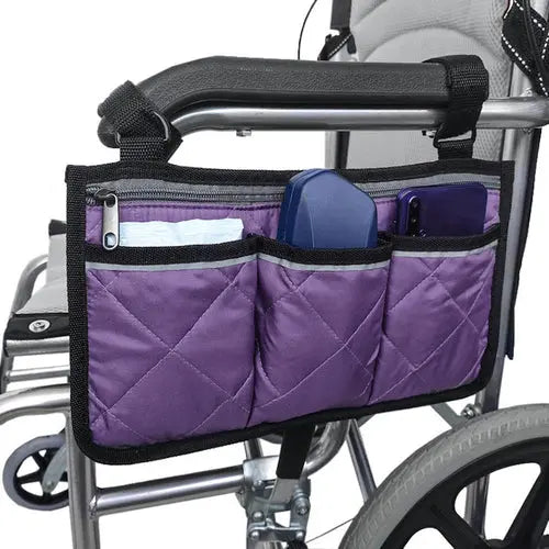 Cycling Walker Bag Rollator Organizer Pockets Wheelchair Scooter Maroon Asteria