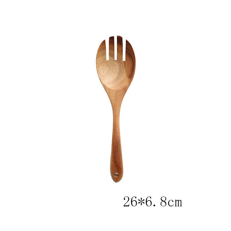 Teak Natural Wood Tableware Spoon Ladle Turner Rice Colander Soup Skimmer Cooking Tool Sets Spoon Scoop Kitchen Tools Gadgets Magenta Charlie