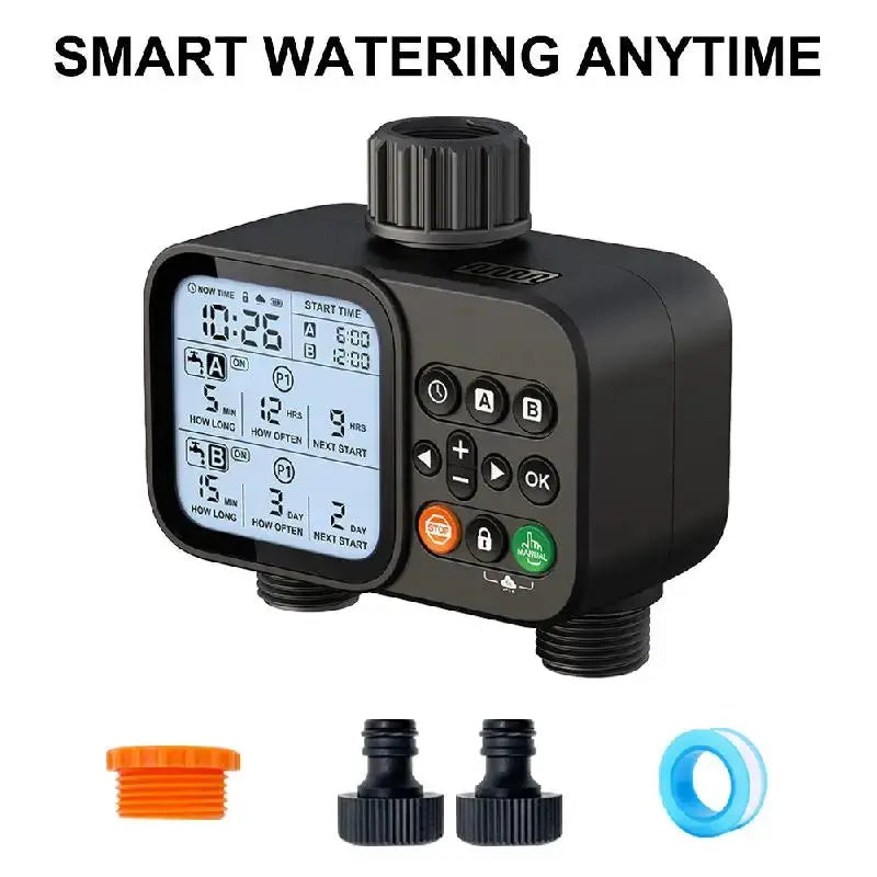 Timed Irrigator, Dual Output Automatic Watering Machine, Irrigation Timer, Watering Artifact, Automatic Watering Machine The Zebra Effect