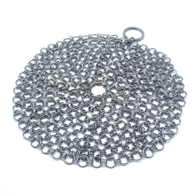 Silver Stainless Steel Cast Iron Cleaner Chainmail Scrubber Home Cookware Clean For Skillets Grill Pans Magenta Charlie