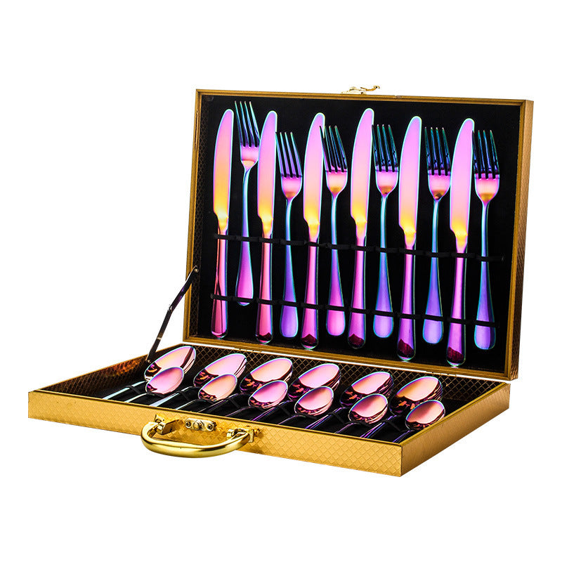 High-end tableware 24 piece set Magenta Charlie