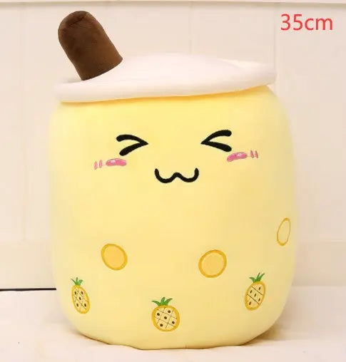 Cute Fruit Drink Plush Stuffed Soft Strawberry Milk Tea Plush Boba Tea Cup Toy Bubble Tea Pillow Cushion Kids Gift Magenta Charlie