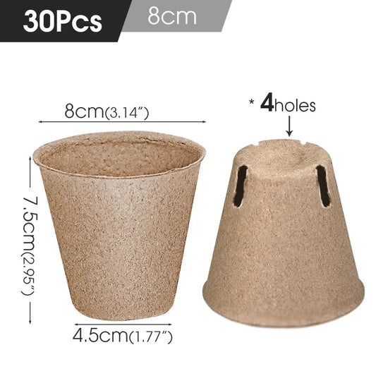 Biodegradable Paper Plant Nursery Cup for Greenhouse Agriculture Garden Seed Germination Starter Herbs Transplant Seedling Pot The Zebra Effect