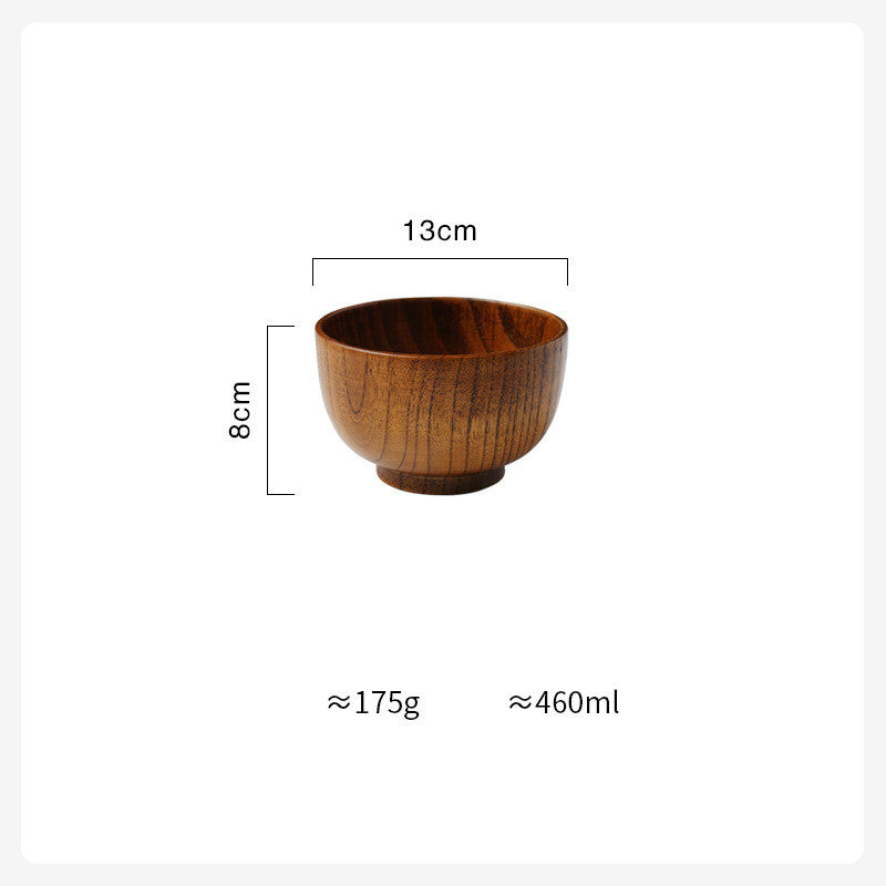 Wooden Bowl Style Wood Rice Soup Bowl Salad Bowl Food Container Large Small Bowl for Kids Tableware Wooden Utensils Magenta Charlie