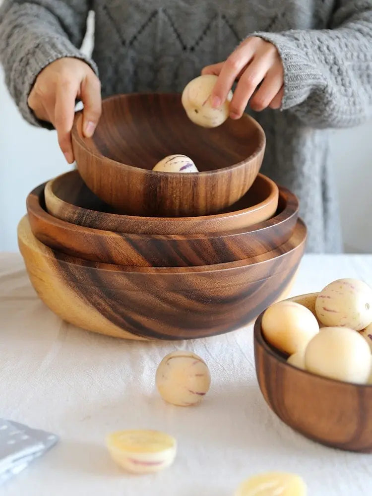 Acacia wooden bowl wooden tableware Magenta Charlie