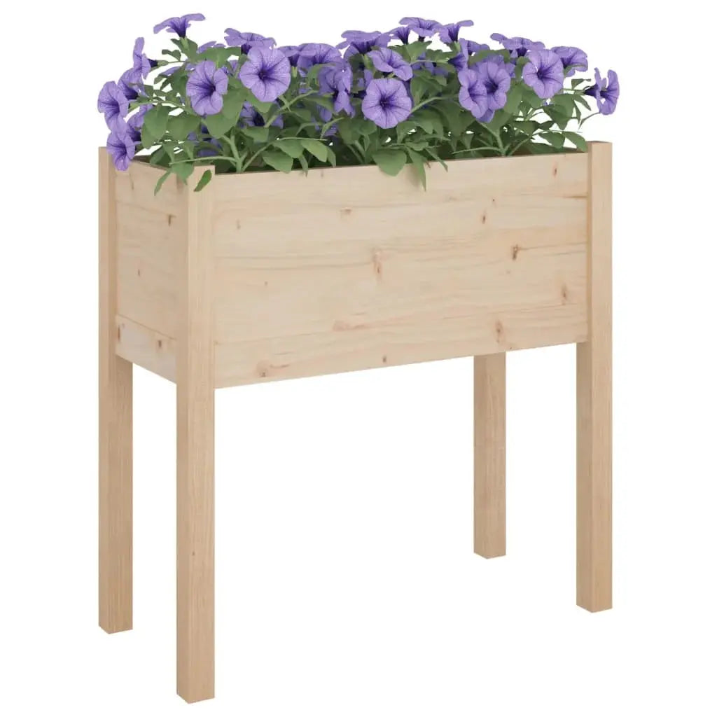 vidaXL Garden Planter 70x31x70 cm Solid Pinewood Flowerpots/planting accessories/elevated garden beds The Zebra Effect