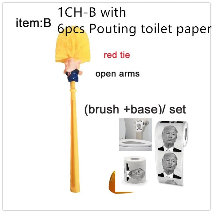 Funny Donald Trump Toilet Brush Magenta Charlie