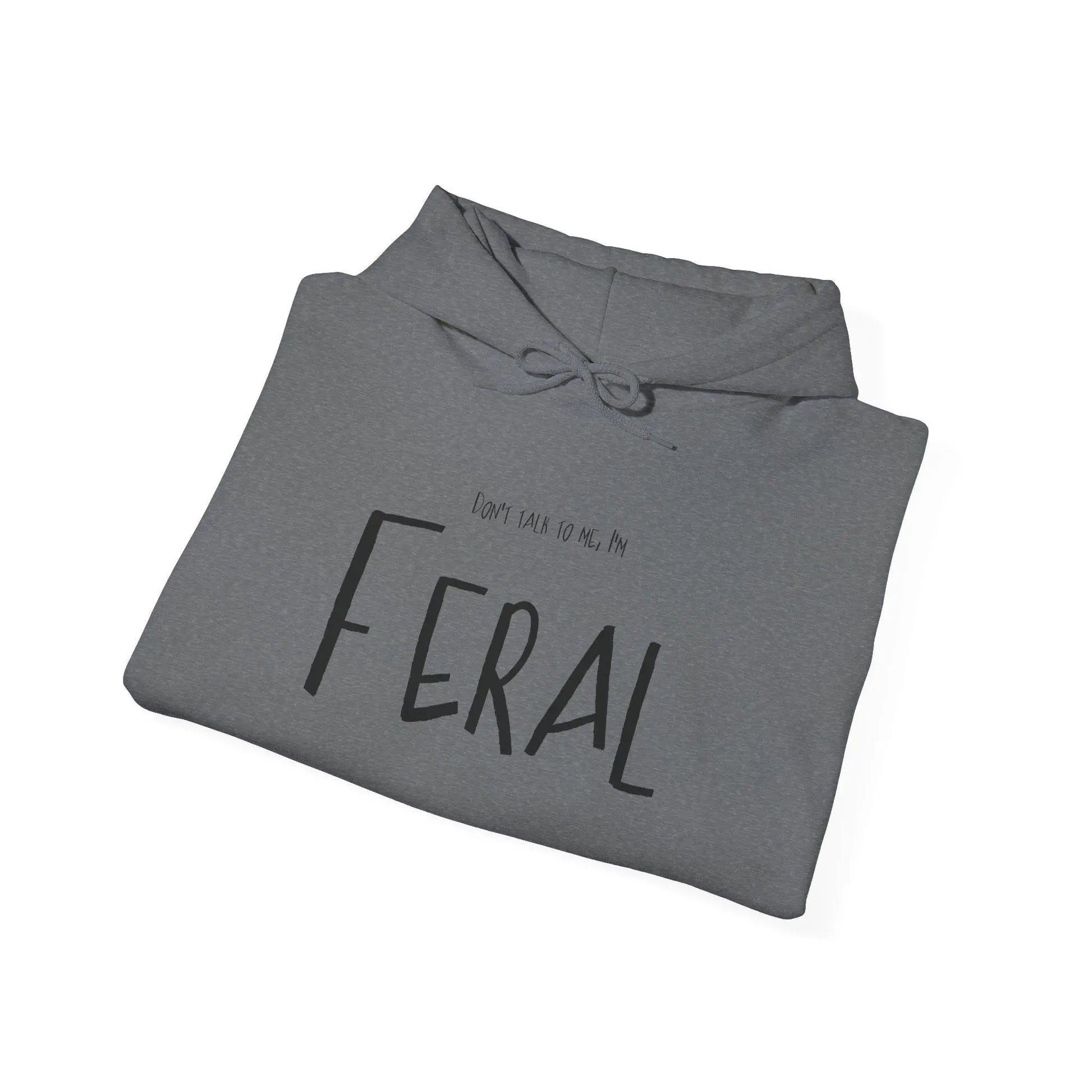 Feral Hoodie Don't Talk to Me Sweatshirt Printify