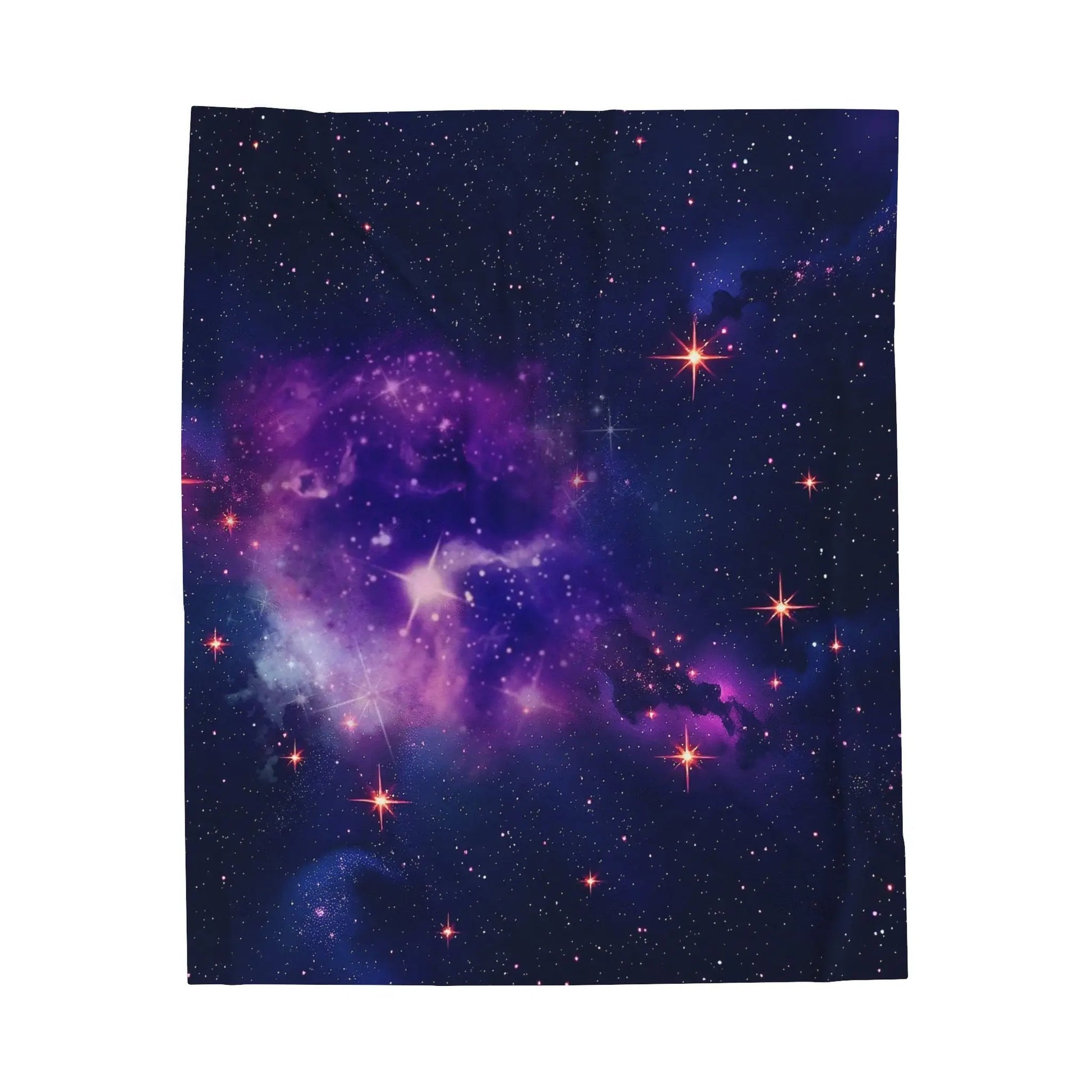 Plush Blanket - Purple Galaxy Design Printify