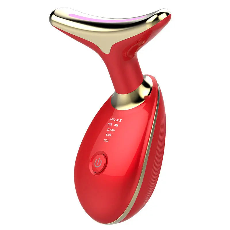 EMS Thermal Neck Lifting And Tighten Massager Electric Microcurrent Wrinkle Remover Magenta Charlie