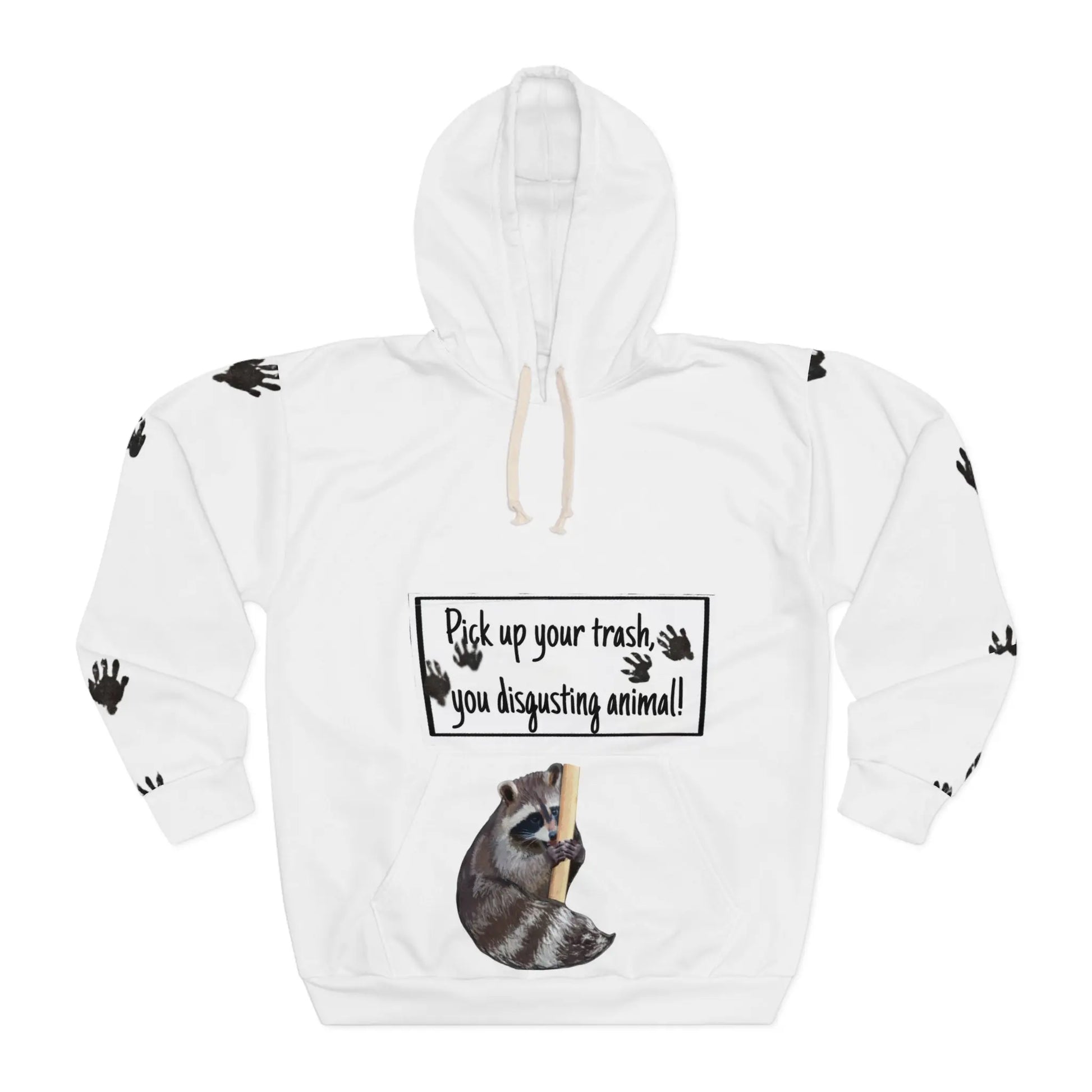 Unisex Trash Panda, pick Up Your Trash Pullover Hoodie (AOP) Printify