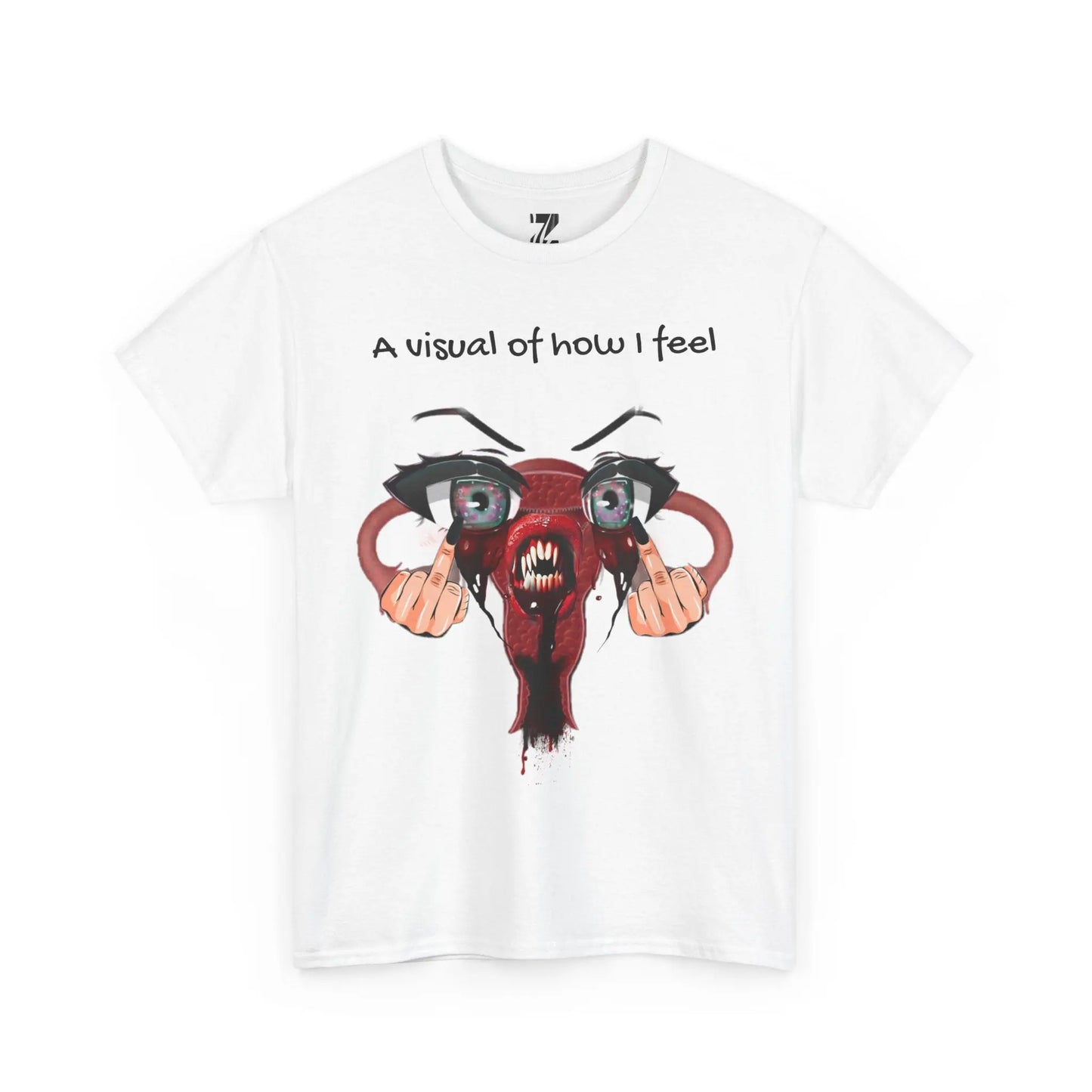 Angry Uterus Unisex Heavy Cotton Tee Printify