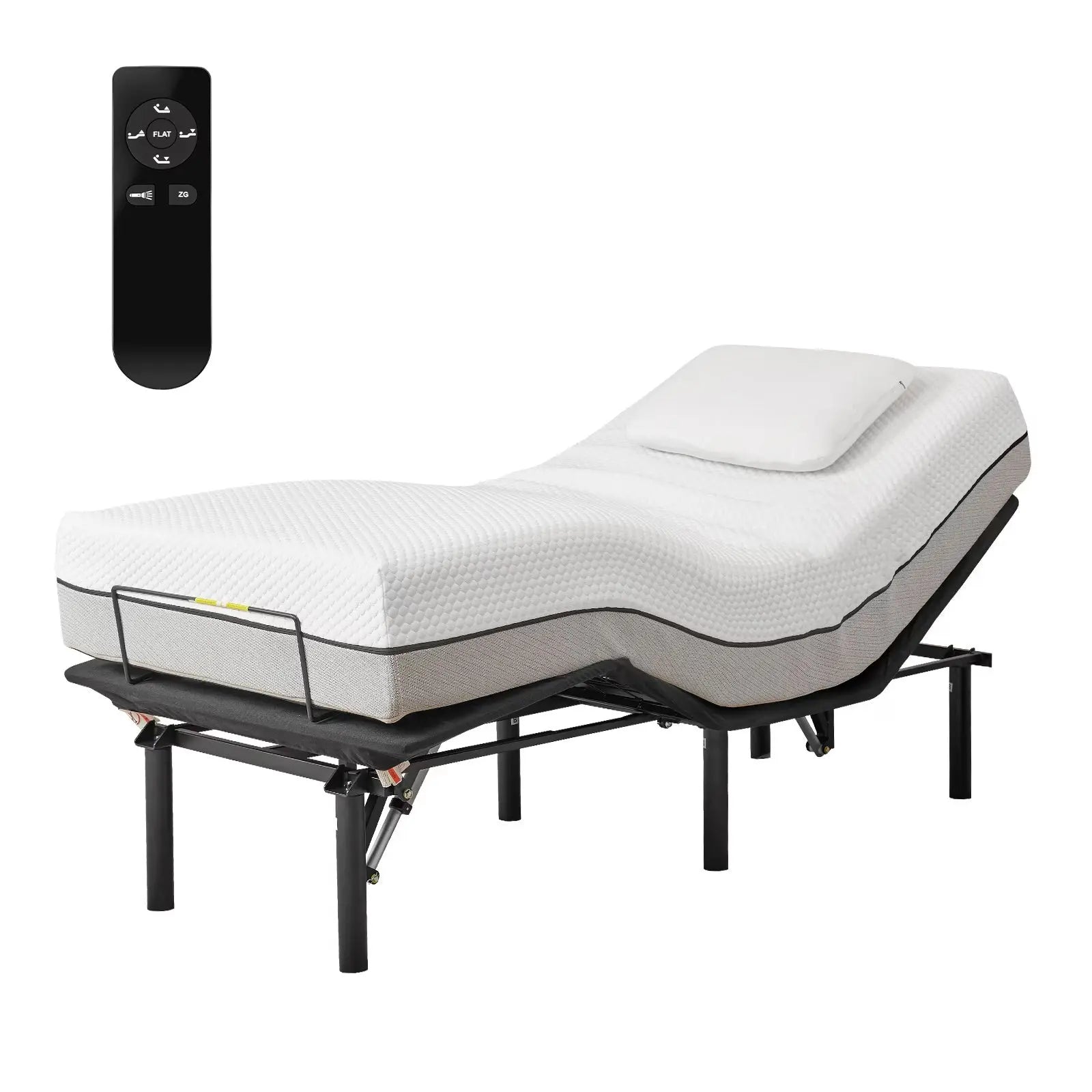 Adjustable Bed Base,Bed Frame With Head And Foot Incline,Anti-Snore, Wireless Control, TXL Magenta Charlie