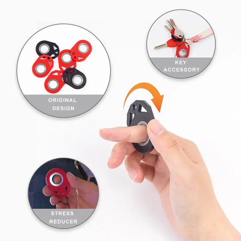 Creative Fidget Spinner Toy Keychain Hand Spinner Anti-Anxiety Toy Relieves Stress Finger Spinner Keychain Bottle Opener Kids Toy Magenta Charlie