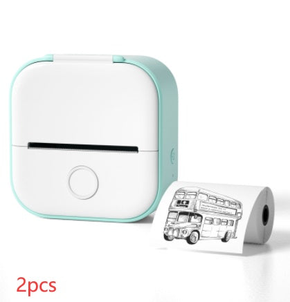 Portable Mini Thermal Label Printer Home Photo Printer Student Wrong Question Printer Bluetooth-compatible Mini Label Printer Price Tag Magenta Charlie