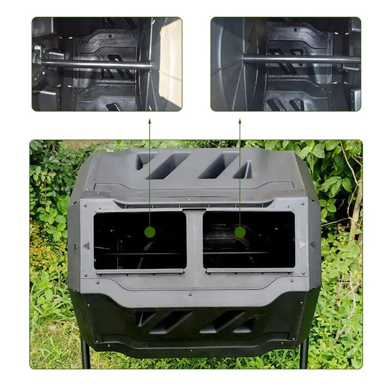 Outdoor Compost Bucket, Garden Bucket, Corrosion Prevention, Aerobic Fermentation, Fermentation, Kitchen Waste, 160L The Zebra Effect