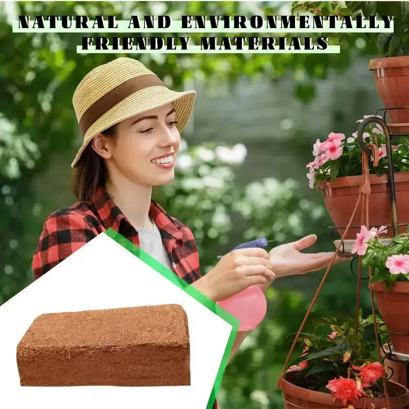 Coir for Plants Coir Brick Coco Peat Coco Soil Compressed Soil Coco Fiber Husk Potting Mix Substrate Potting Soil for Garden The Zebra Effect