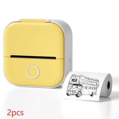 Portable Mini Thermal Label Printer Home Photo Printer Student Wrong Question Printer Bluetooth-compatible Mini Label Printer Price Tag Magenta Charlie