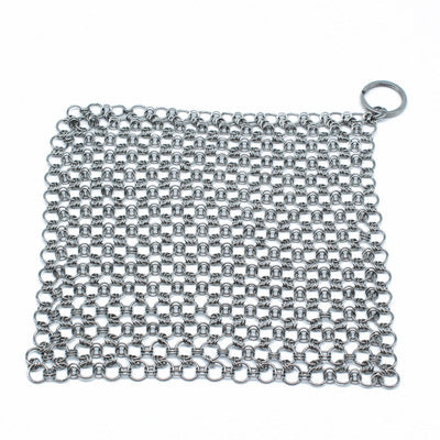 Silver Stainless Steel Cast Iron Cleaner Chainmail Scrubber Home Cookware Clean For Skillets Grill Pans Magenta Charlie