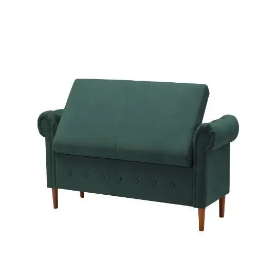 Olive Green Multifunctional Storage Rectangular Sofa Stool Magenta Charlie