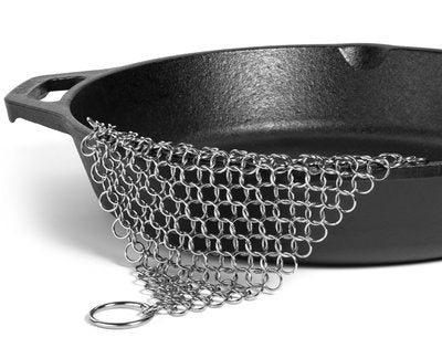 Silver Stainless Steel Cast Iron Cleaner Chainmail Scrubber Home Cookware Clean For Skillets Grill Pans Magenta Charlie