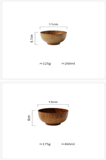 Wooden Bowl Style Wood Rice Soup Bowl Salad Bowl Food Container Large Small Bowl for Kids Tableware Wooden Utensils Magenta Charlie