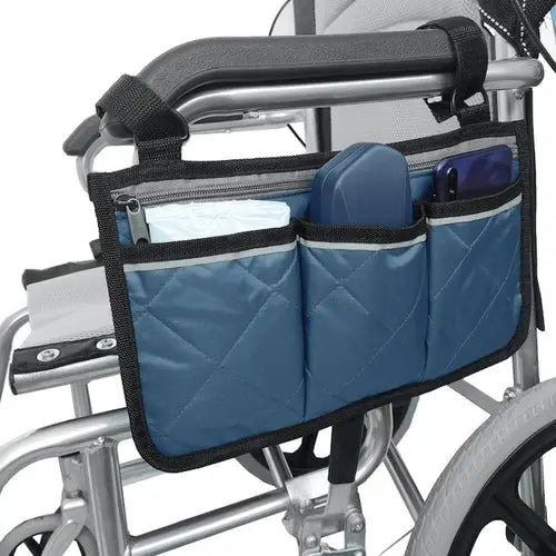 Cycling Walker Bag Rollator Organizer Pockets Wheelchair Scooter Maroon Asteria