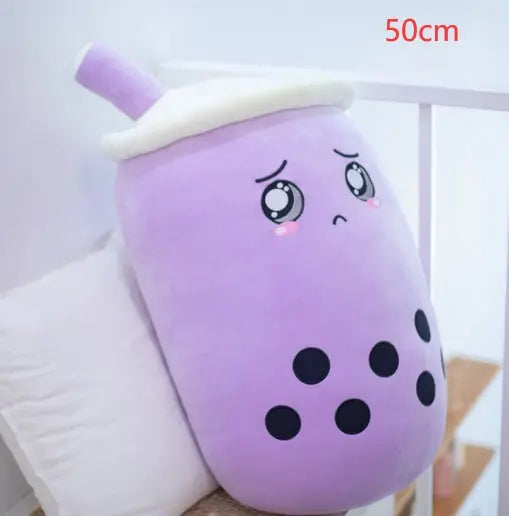 Cute Fruit Drink Plush Stuffed Soft Strawberry Milk Tea Plush Boba Tea Cup Toy Bubble Tea Pillow Cushion Kids Gift Magenta Charlie