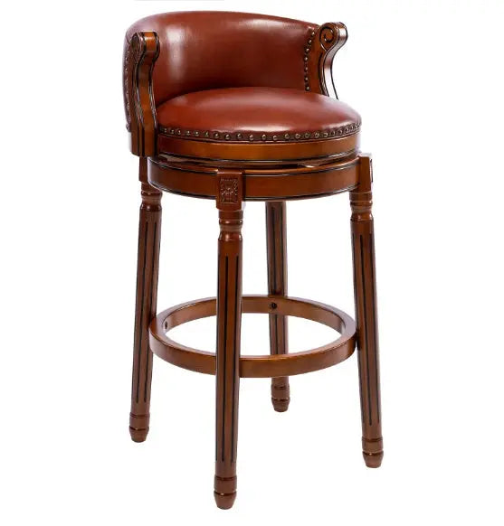 Cowhide Wooden Bar Stool Magenta Charlie