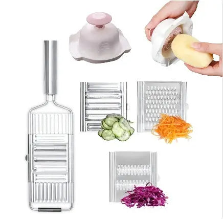 Stainless Steel Grater, Vegetable And Fruit Slicer, Peeler Magenta Charlie