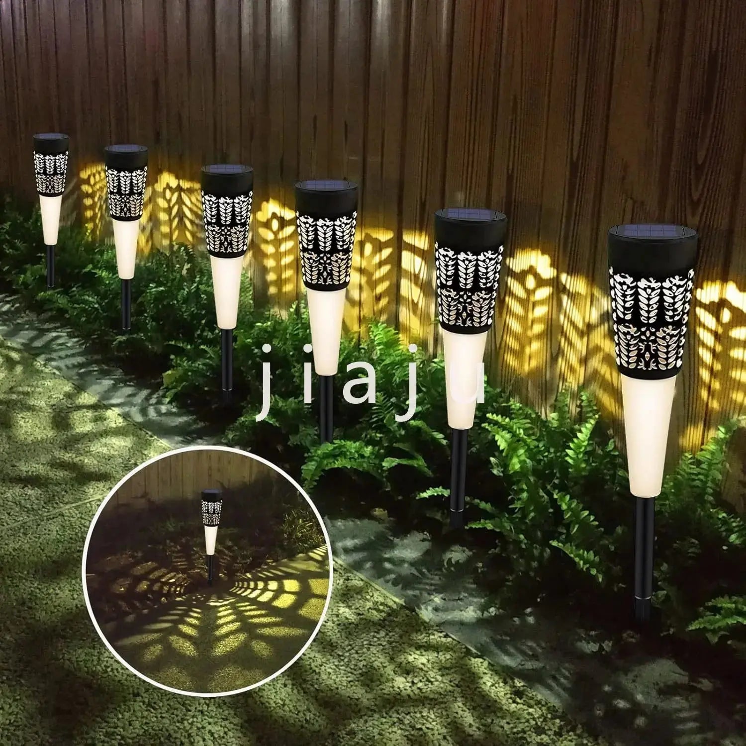 LED Solar Pathway Lights Warm White Outdoor Solar Lights Waterproof Solar Powered Lights for Yard Patio LED Christmas Decoration The Zebra Effect