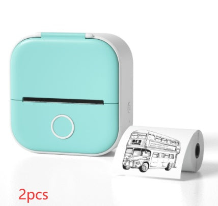 Portable Mini Thermal Label Printer Home Photo Printer Student Wrong Question Printer Bluetooth-compatible Mini Label Printer Price Tag Magenta Charlie