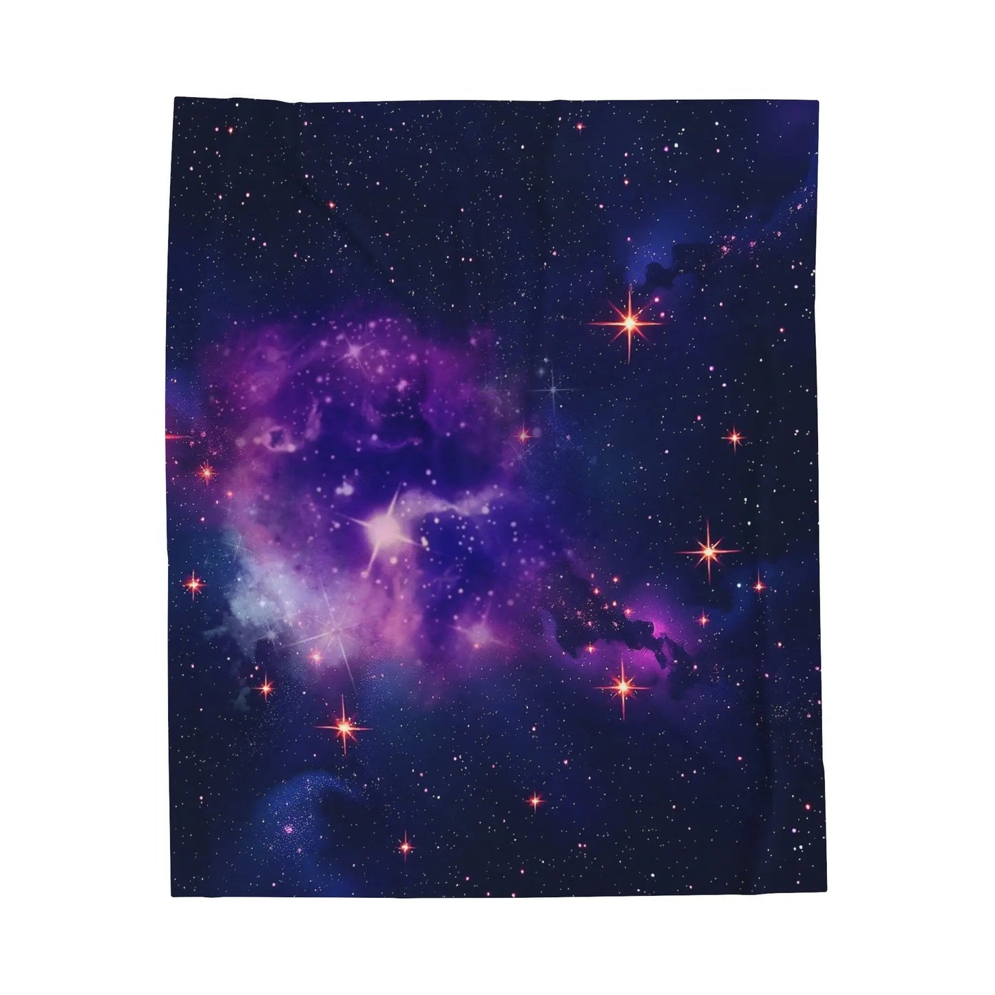 Plush Blanket - Purple Galaxy Design Printify