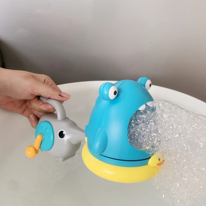 Bubble Machine Baby Bath Toy Pool Foam Making Machine Bathroom Bubble Blowing Bathtub Maker Blower Kids Play Water Games Toy Set Magenta Charlie