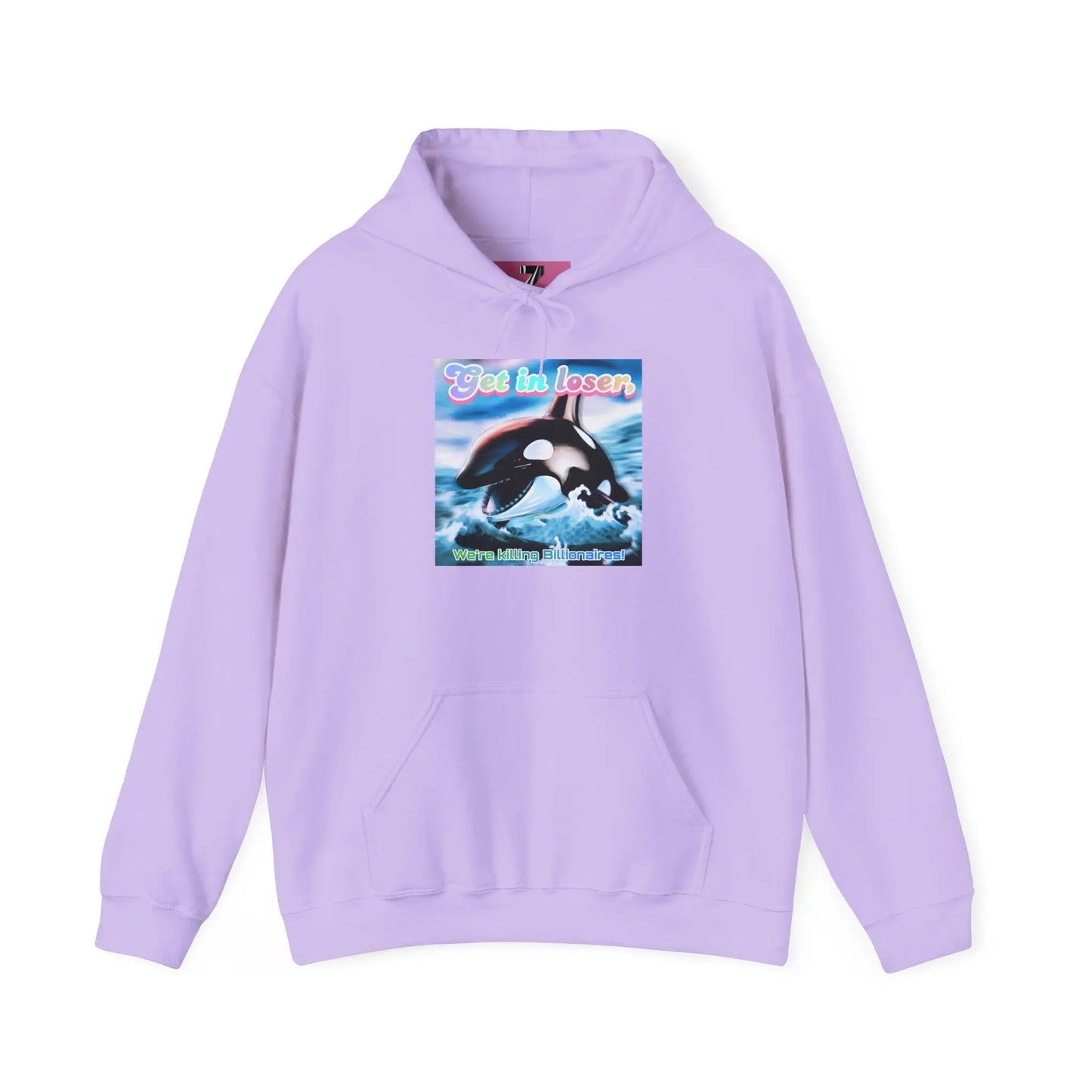 Hooded Sweatshirt Get in loser Orca humor shirt Printify