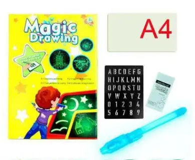 Educational Toy Drawing Pad 3D Magic 8 Light Effects Puzzle Board Sketchpad The Zebra Effect