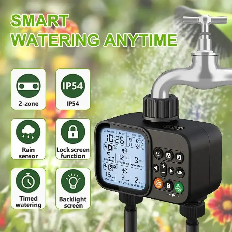 Timed Irrigator, Dual Output Automatic Watering Machine, Irrigation Timer, Watering Artifact, Automatic Watering Machine The Zebra Effect