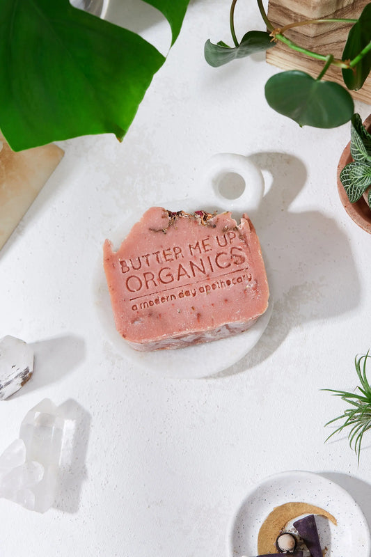 Rose Garden Organic Soap / Vegan Soap / Palm Free White Smokey