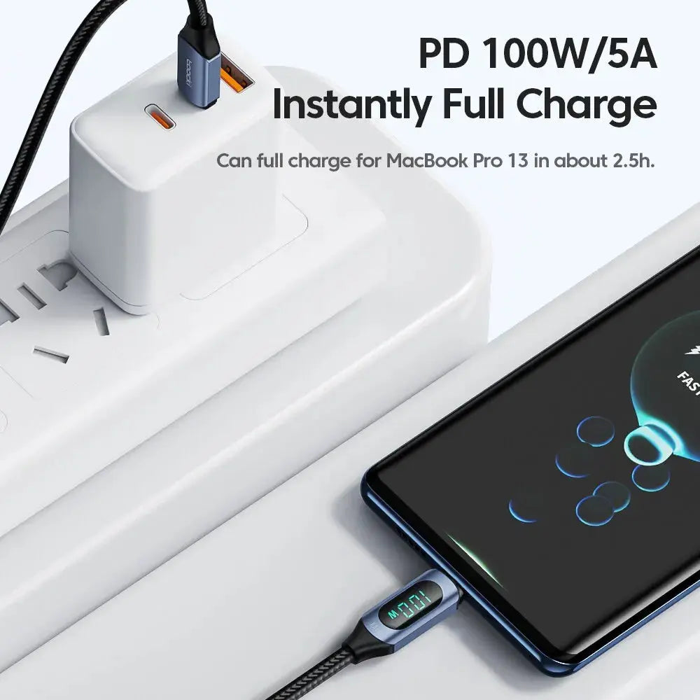 Toocki Type C to Type C Cable 100W PD Fast Charging Charger USB C to AliExpress